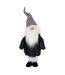 Père-Noël Déco Pied-de-Poule 91cm Noir & Blanc-1