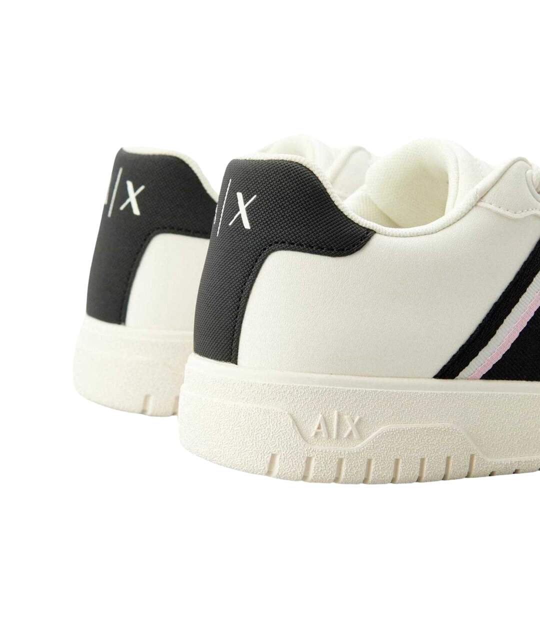 Baskets Motif/style Logo Femme Blanc Noir Armani Exchange-2