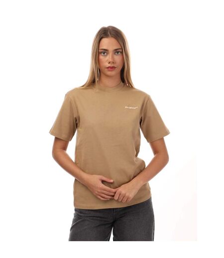 Womens/ladies For All T-shirt Brown Off White