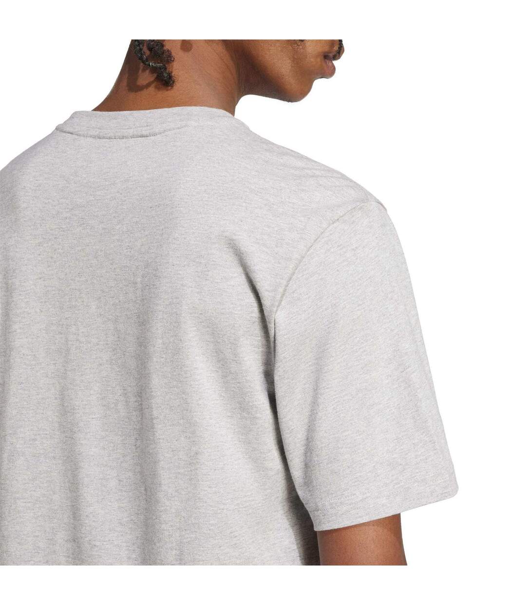 Mens Essential T-shirt Medium Heather Grey Adidas-4