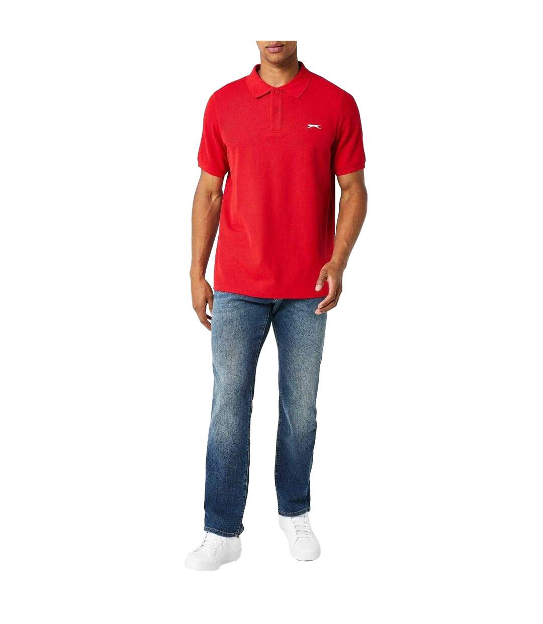Polo Motif/style Logo Brodé Homme Rouge Slazenger-4
