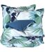 Parure de lit percale de coton MOOREA PACIFIC bleu cobalt Taie 65x65 cm-2