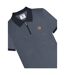 Mens Knitted Quarter Zip Polo Shirt Navy Lambretta-3