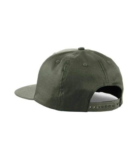 Unisex adult snapback cap olive green Beechfield