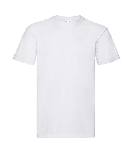 Fruit Of The Loom Mens Super Premium Short Sleeve Crew Neck T-Shirt (White)