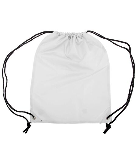 Shugon Stafford Plain Drawstring Tote Bag - 13 Liters (White) (One Size) - UTBC1136