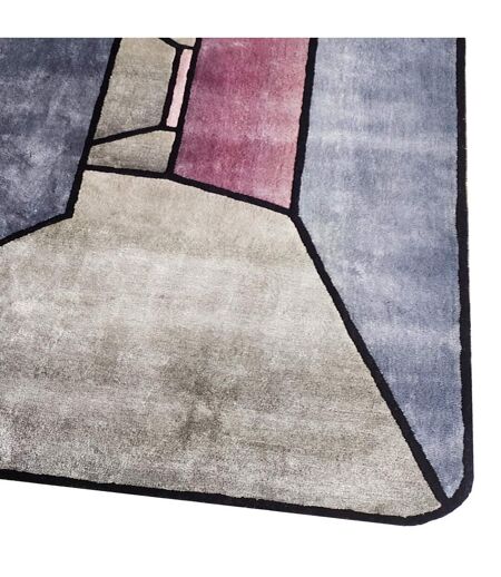 Tapis salon et chambre fait à la main en laine motif géométrique