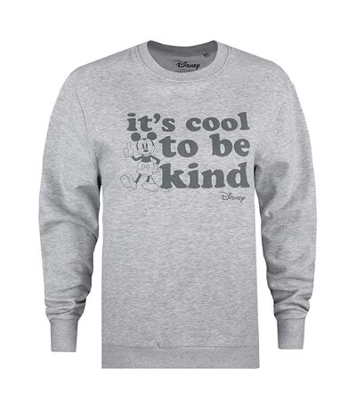 Disney Womens/Ladies Its Cool To Be Kind Mickey Mouse Sweatshirt (Gray Heather)