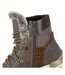 Womens/ladies Acilia Leopard Print Ankle Boots Brown Cipriata-3