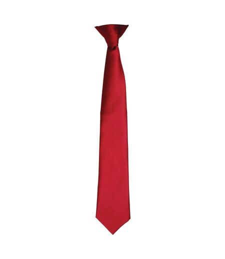 Premier Unisex Adult Satin Tie (Burgundy) (One Size) - UTPC6346