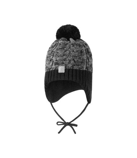 Childrens/kids Paljakka Beanie Black Grey Reima