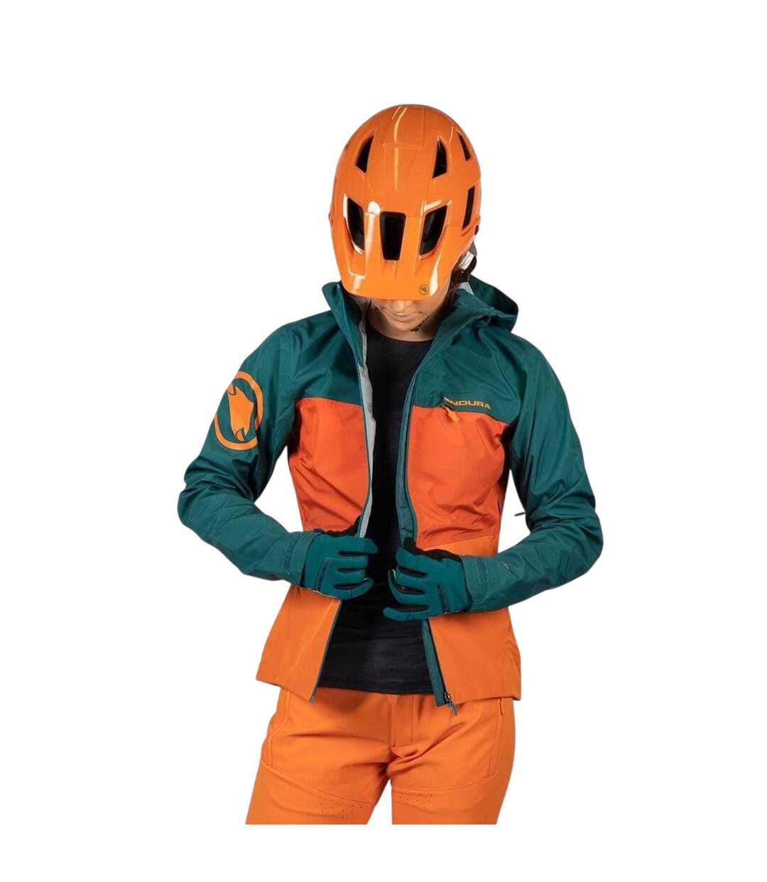 Womens/ladies Mt500 Wordmark Sport Trousers Harvest Orange Endura-4