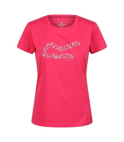 Regatta Womens/Ladies Fingal VI Flower T-Shirt (Rethink Pink) - UTRG7112