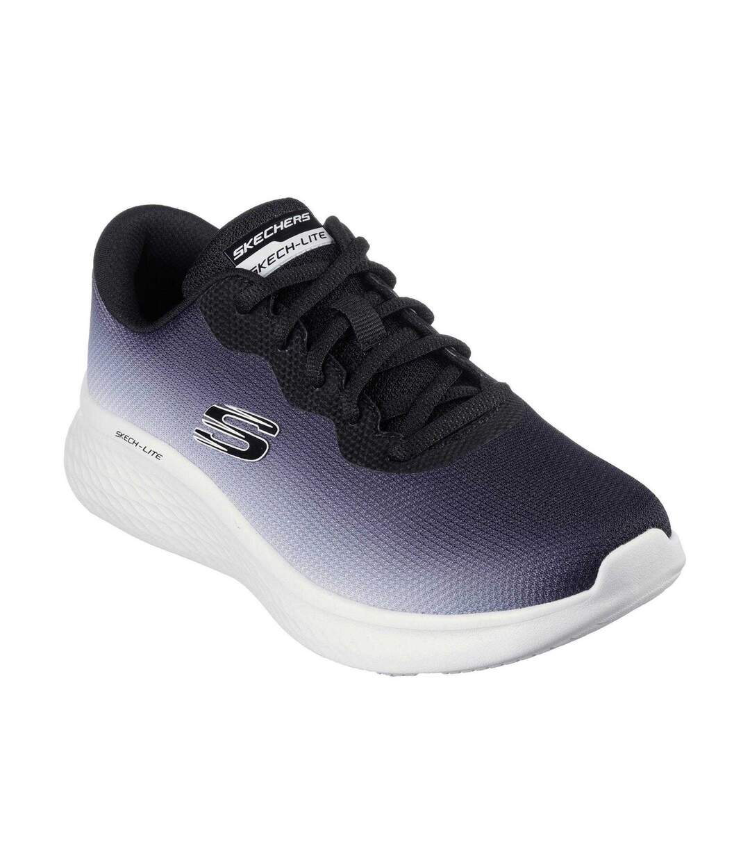 Baskets Motif/style Ombré Femme Noir Blanc Skechers-1