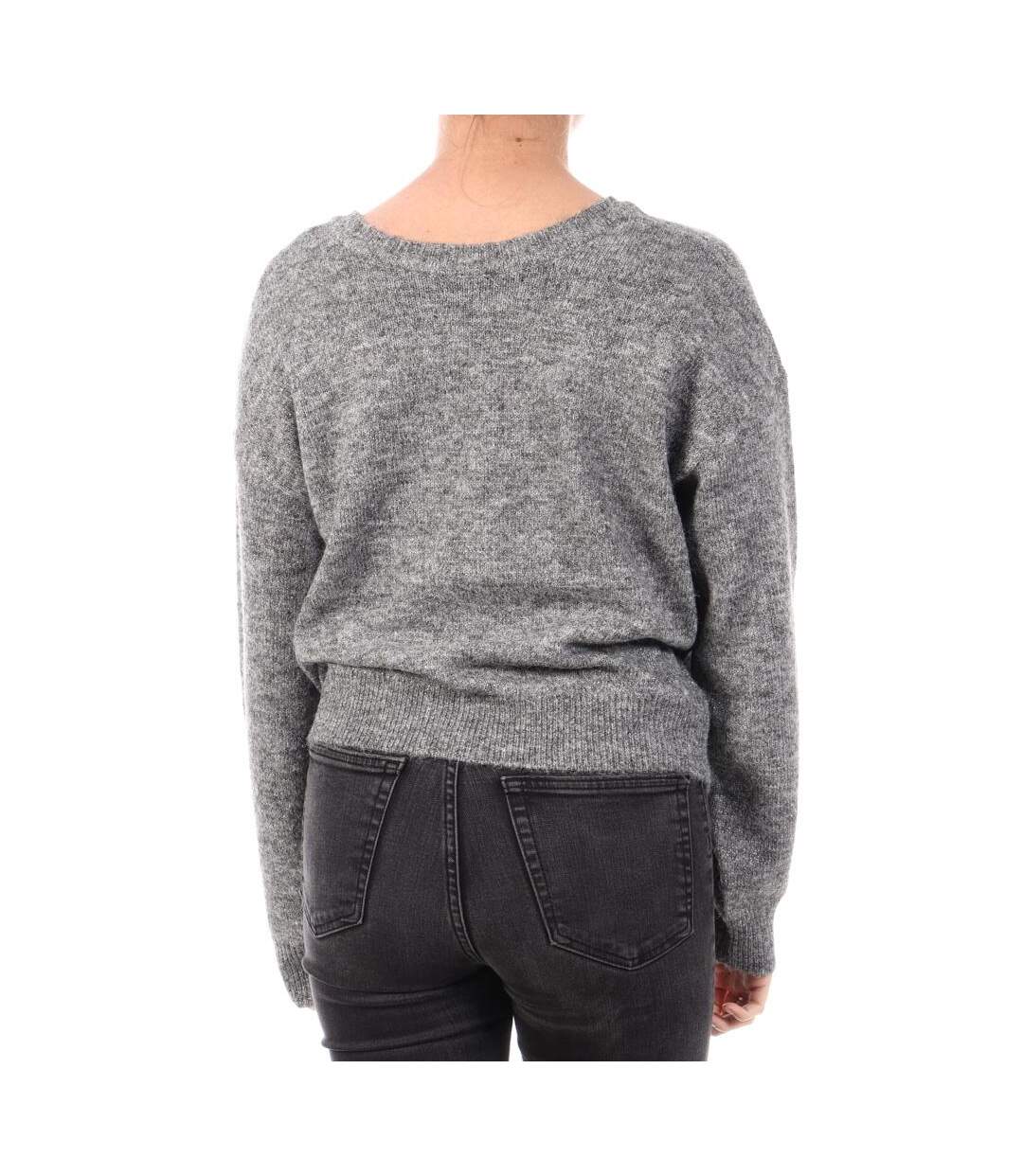 Pull gris femme vero moda mellie-2