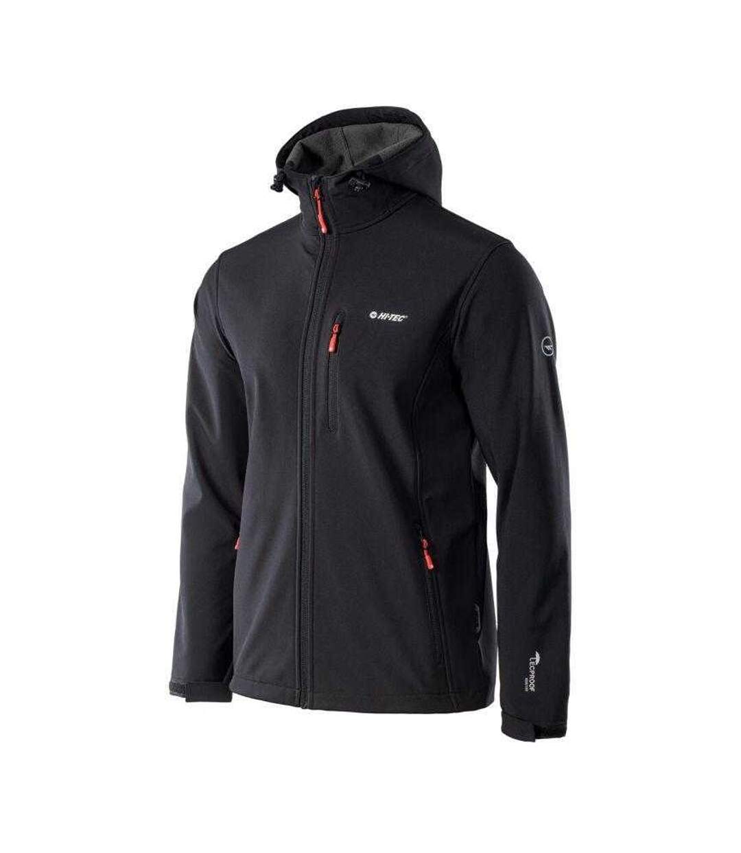 Veste Softshell Caen Homme Noir Orange Sanguine Hi-Tec-1