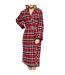 Robe De Chambre Motif/style À Carreaux Femme Rouge Noir Cyberjammies-3