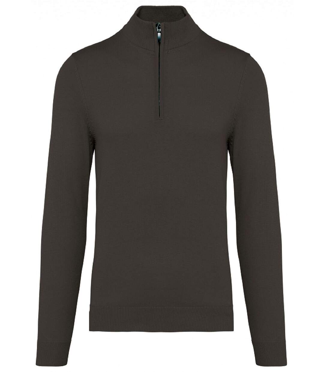 Pull col zippé pour homme - K970 - gris foncé-2