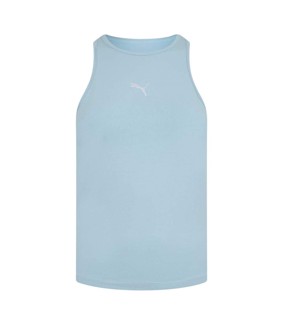 Womens/ladies Crew Neck Sleeveless Tank Top Turquoise Surf Puma-1