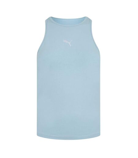 Womens/ladies Crew Neck Sleeveless Tank Top Turquoise Surf Puma