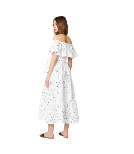 Robe mi-longue femme blanc cassé Dorothy Perkins