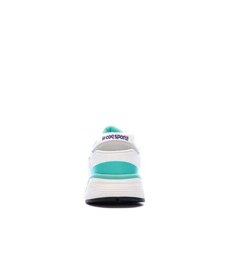 Baskets blanche/verte/violet homme le coq sportif lcs r1100 nineties