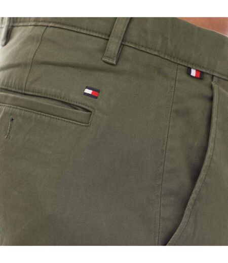 Chino Harlem Sateen Homme Vert Kaki Tommy Hilfiger