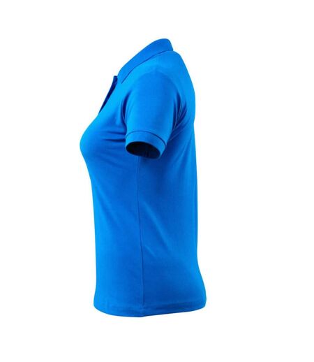 Womens/ladies Grasse Crossover Polo Shirt Azure Blue Mascot