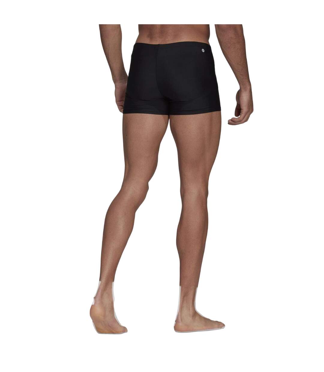 Mens Solid Fitted Swim Shorts Black Adidas-4
