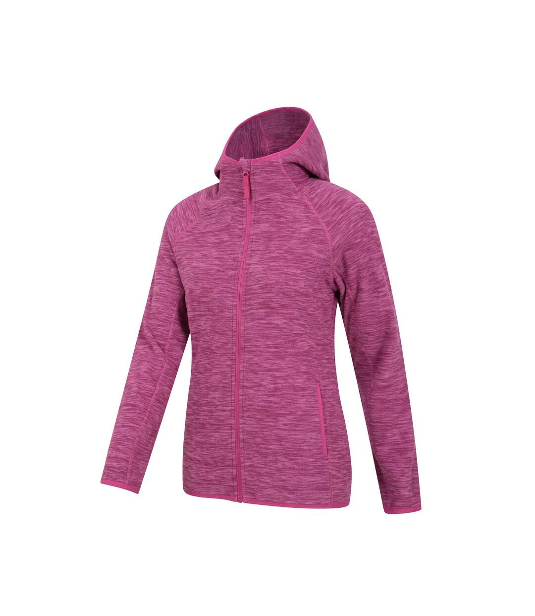 Womens/ladies lleyn ii melange full zip hoodie berry Mountain Warehouse