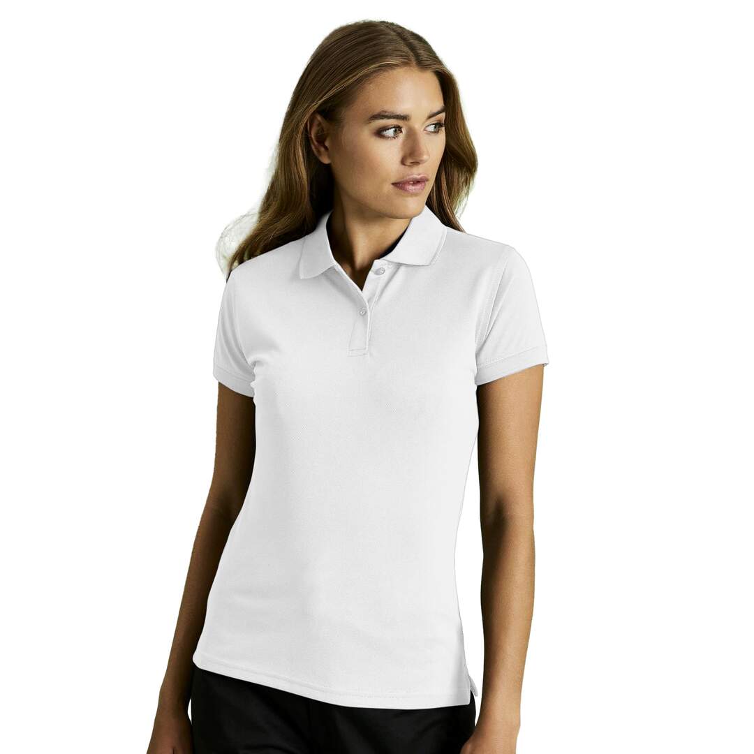 Tee Jays - Polo à manches courtes 100% coton - Femme (Blanc) - UTBC3302-2