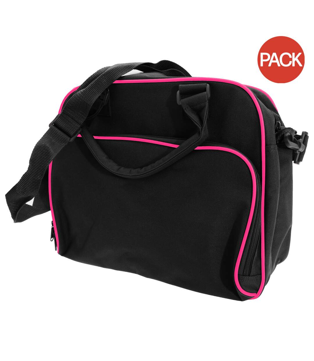 Lot de 2  Sac de danse messager 15 litres taille unique noir/fuschia Bagbase-1