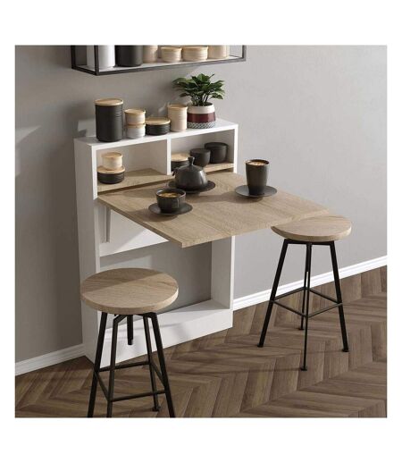 Table de cuisine pliante avec rangements Bracked