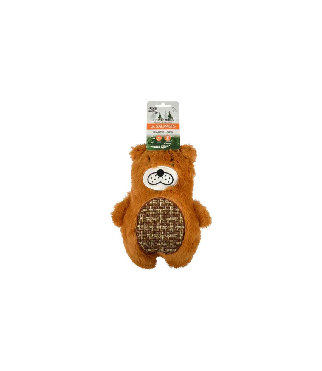 Jouet pour Chien Sonore Noisette l'Ours 28cm Brun-4