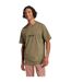 Mens Linear Single Jersey Logo T-shirt Olive Green Adidas-1