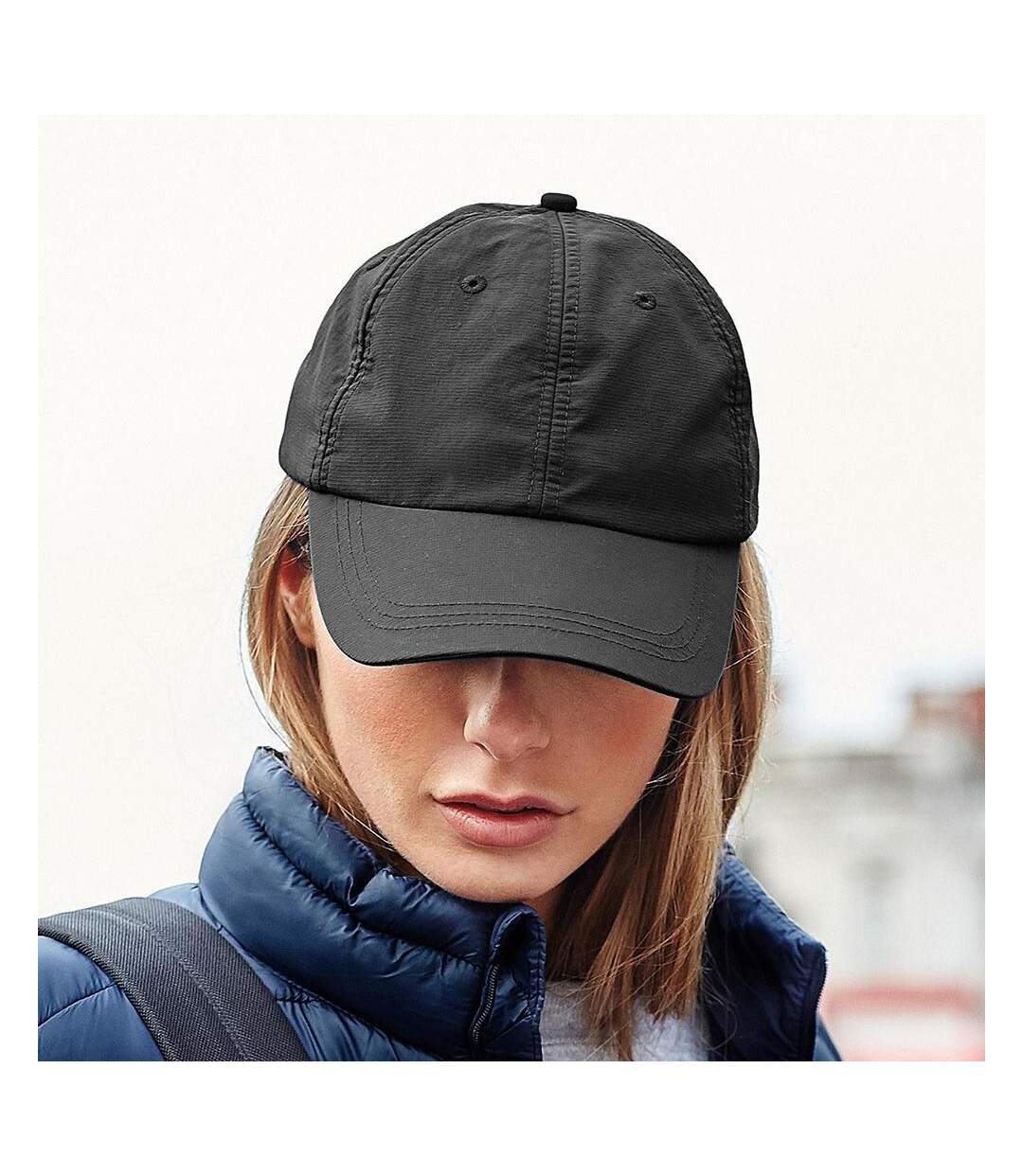 Casquette Imperméable Adulte Unisexe Noir Beechfield-1