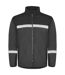 Mens 7300 Fleece Jacket Grey Black Projob-1