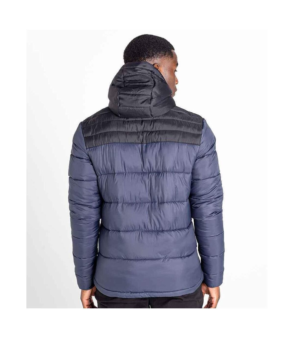 Dare 2B Mens Hot Shot Hooded Puffer Jacket (Ebony Grey/Black)