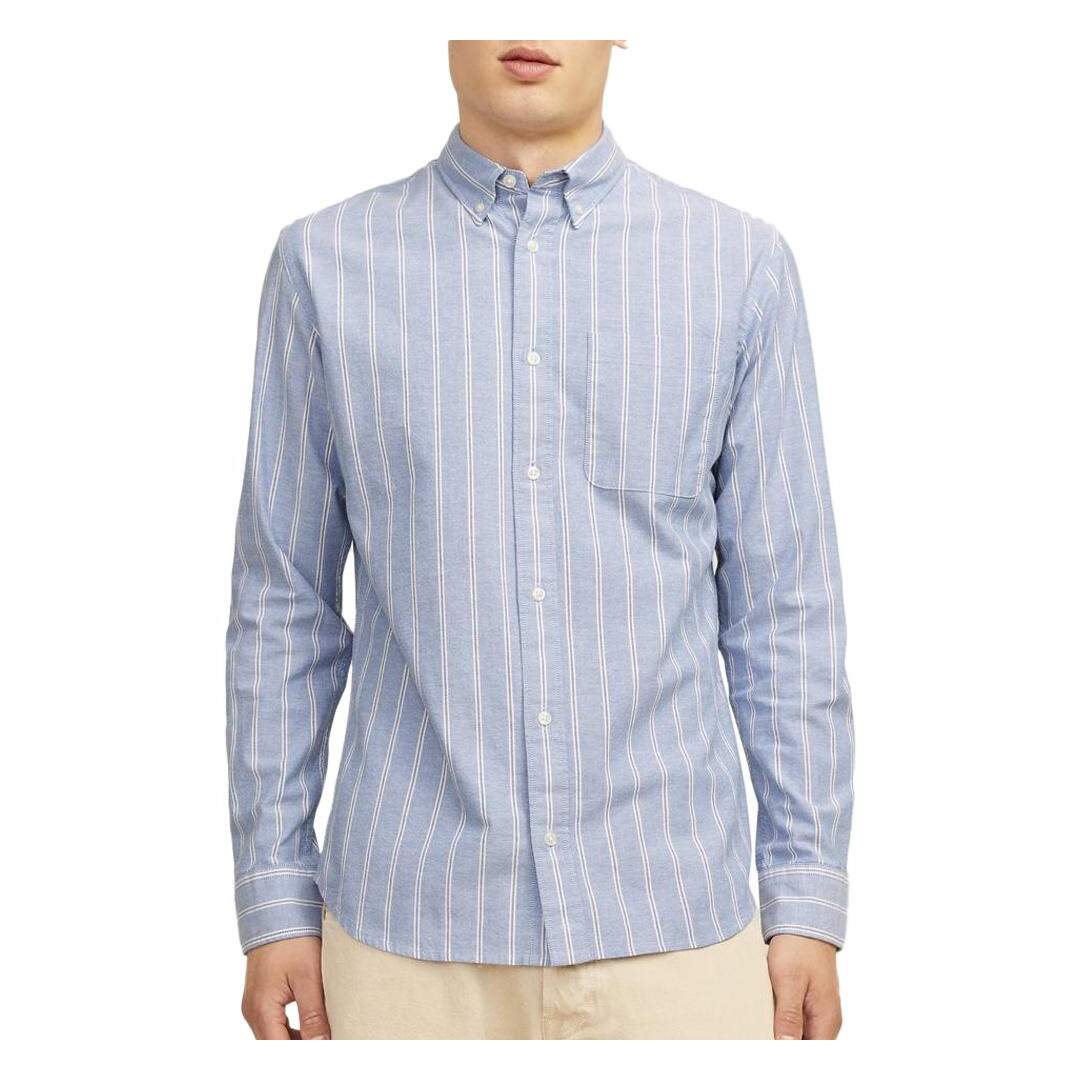 Chemise Bleu Rayures Homme Jack & Jones Oxford - L-1