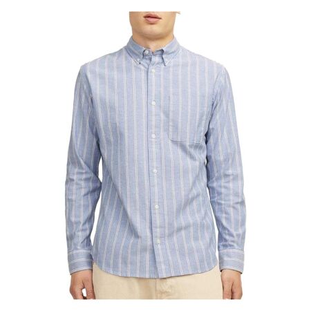 Chemise Bleu Rayures Homme Jack & Jones Oxford - L