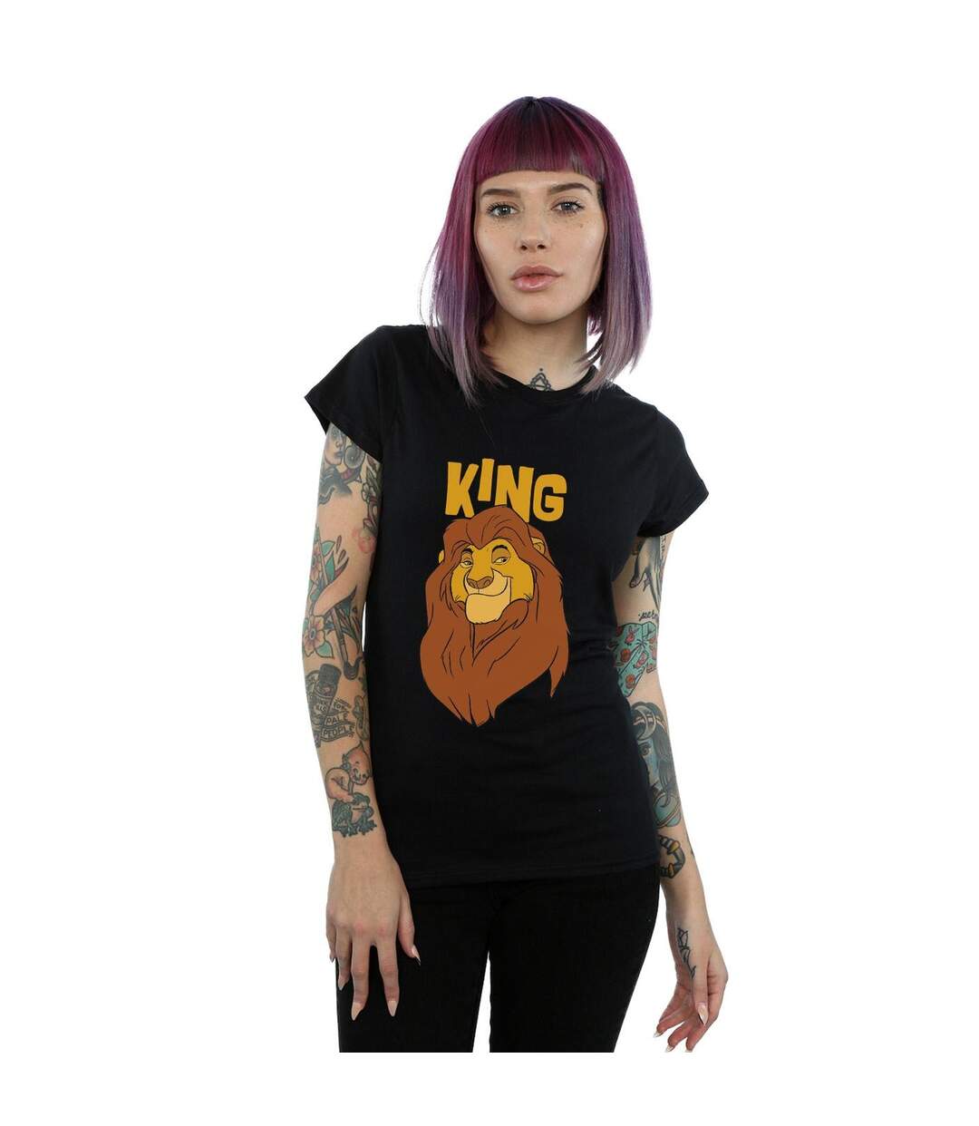 Disney - T-shirt THE LION KING MUFASA KING - Femme (Noir) - UTBI25206-2
