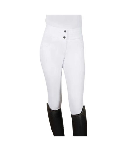 Womens/ladies Fenham Diamante Breeches White Coldstream