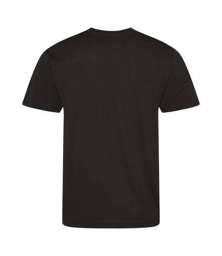 Just Cool Mens Performance Plain T-Shirt (Jet Black)