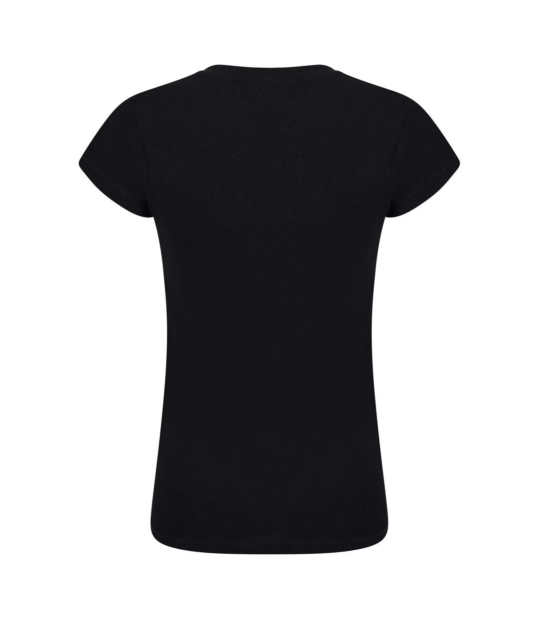 Womens/ladies T-shirt Black Casual Classic-3