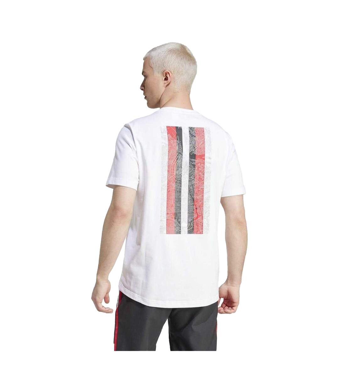 T-shirt Motif/style Ajax Amsterdam Homme Blanc Adidas-3