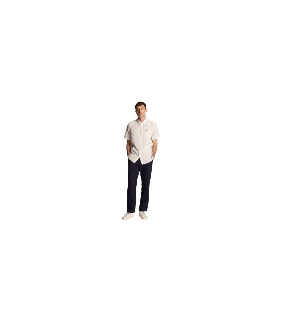 Chemise Motif/style Rayures Texturées Homme Blanc Lyle & Scott-1