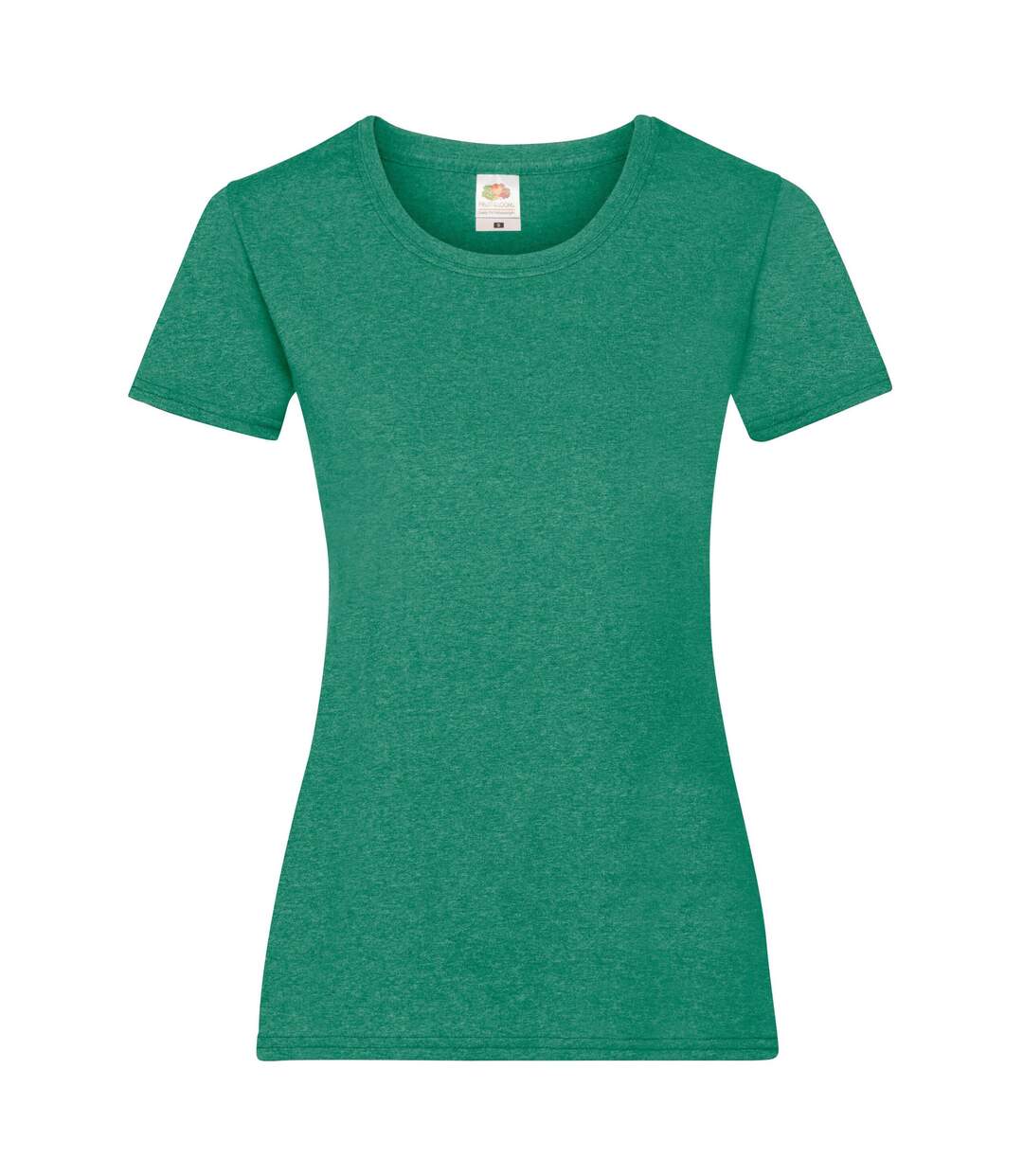 T-shirt Valueweight Femme Vert Chiné Fruit Of The Loom-1