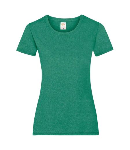T-shirt Valueweight Femme Vert Chiné Fruit Of The Loom