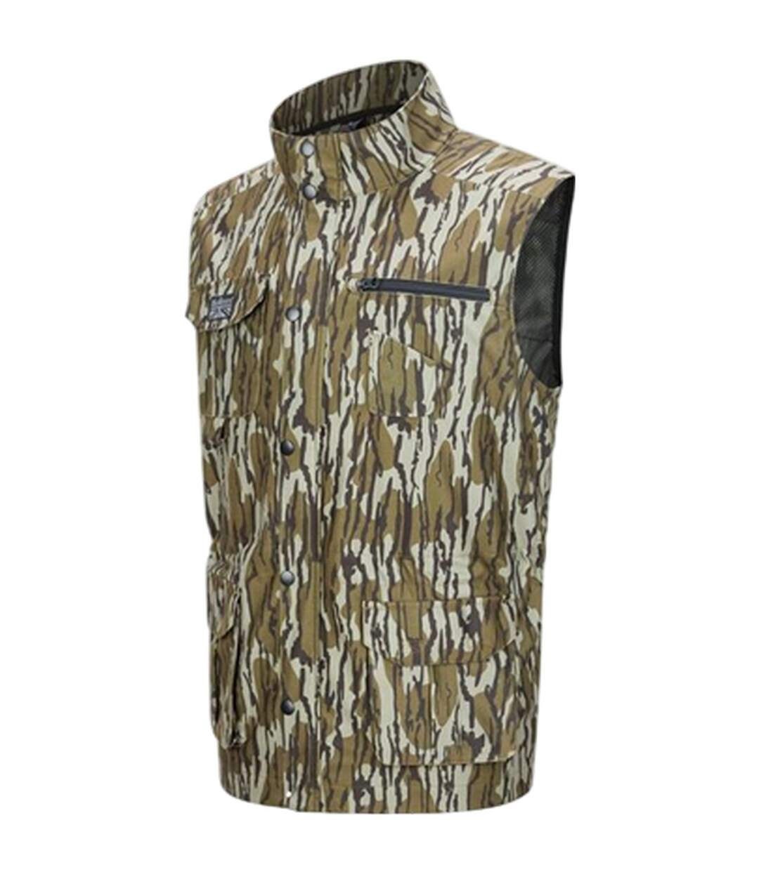 Veste Sans Manches Motif/style Camouflage Homme Kaki Diem-3
