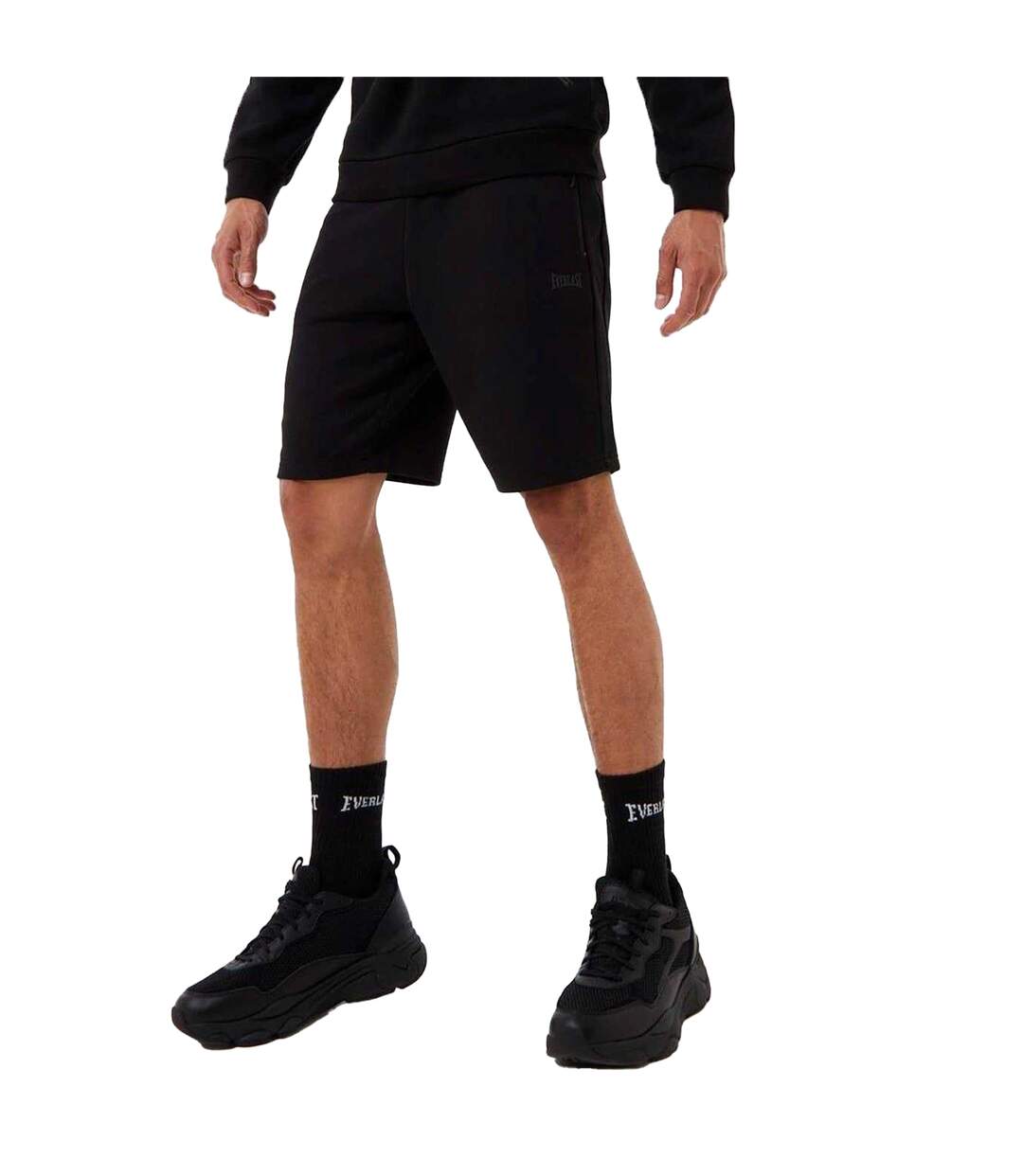 Mens Slim Jersey Shorts Black Everlast-2